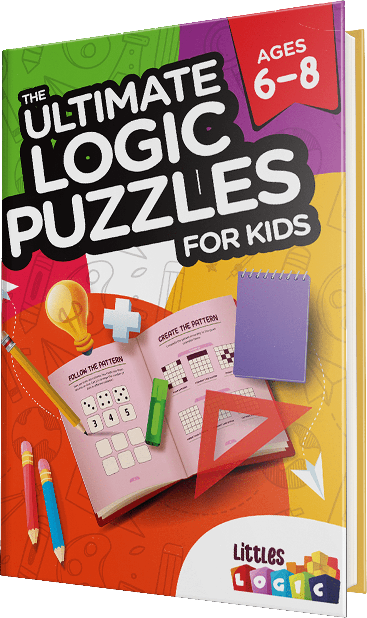 Book cover of "ultimate logic puzzles" book