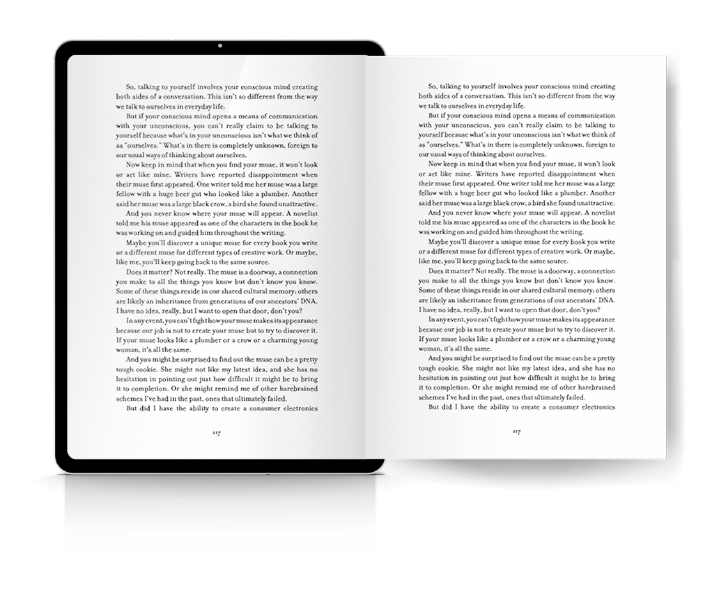 ebook pages opening from a tablet screen